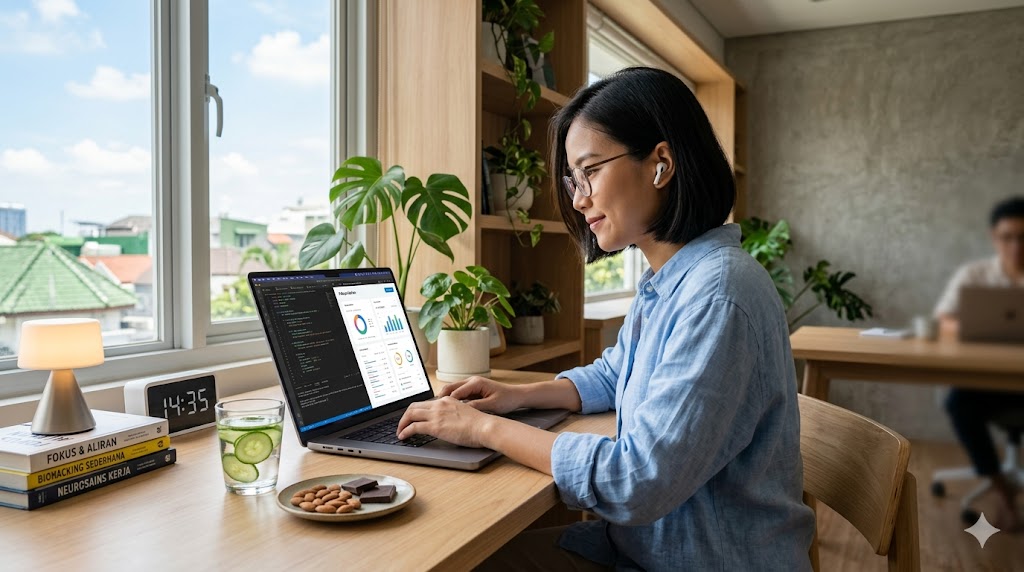 biohacking sederhana untuk meningkatkan fokus kerja